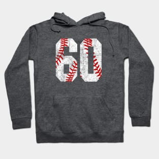 Vintage #60 Baseball Laces Baseball Mom Jersey Love Baseball Hoodie